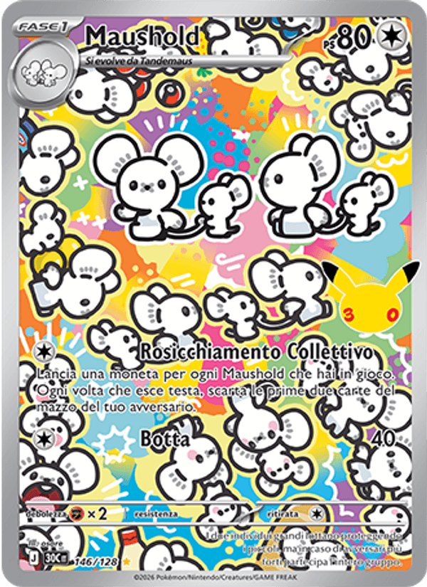 Maushold 146 — 30° Anniversario (Italian Pokémon TCG card)
