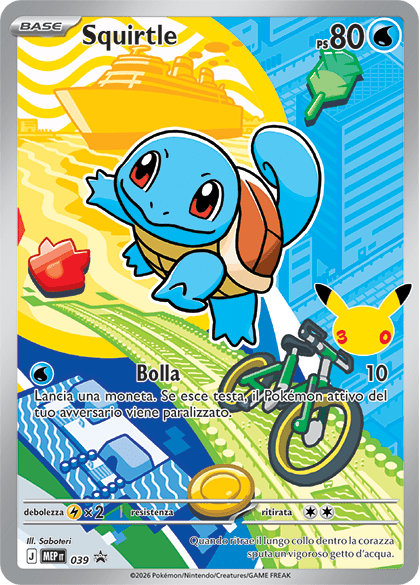 Squirtle 039 — Illustrazione Primi Compagni D’Avventura – Serie 1 - 2 - 3 (Italian Pokémon TCG card)