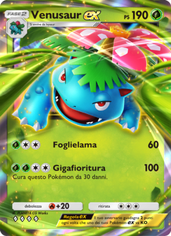 Venusaur-ex 004/286 — Genetic Apex (Italian Pokémon TCG card)