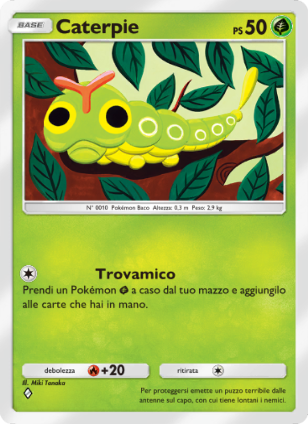 Caterpie 005/286 — Genetic Apex (Italian Pokémon TCG card)