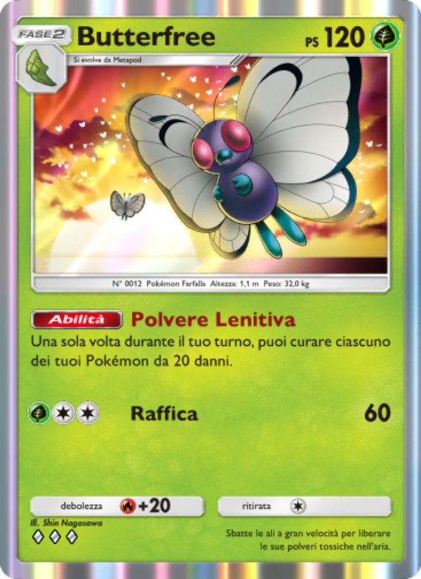 Butterfree 007/286 — Genetic Apex (Italian Pokémon TCG card)