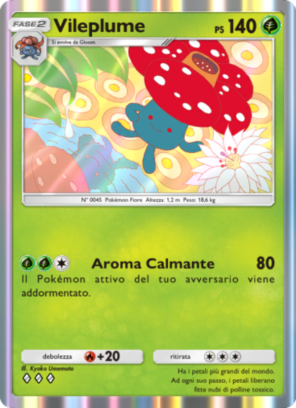 Vileplume 013/286 — Genetic Apex (Italian Pokémon TCG card)