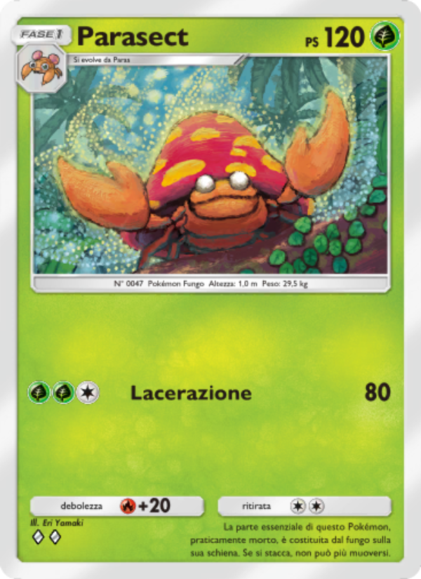 Parasect 015/286 — Genetic Apex (Italian Pokémon TCG card)