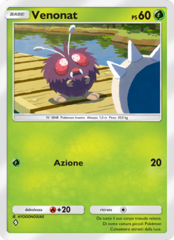 Venonat 016/286 — Genetic Apex (Italian Pokémon TCG card)
