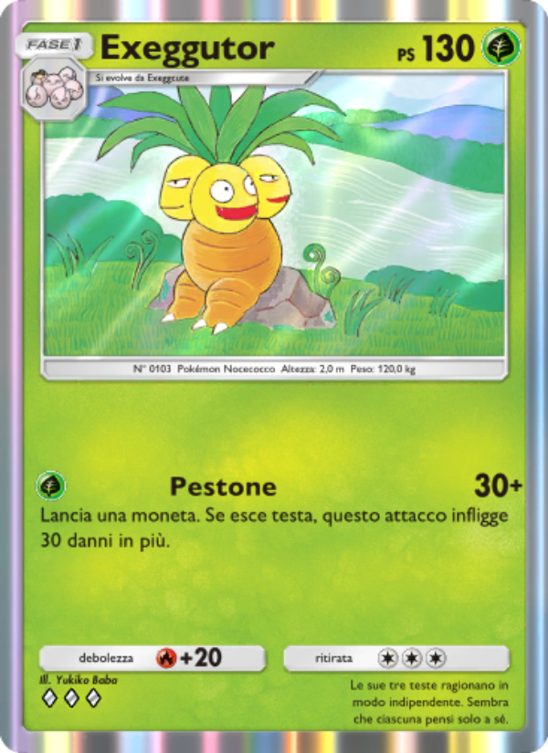 Exeggutor 022/286 — Genetic Apex (Italian Pokémon TCG card)