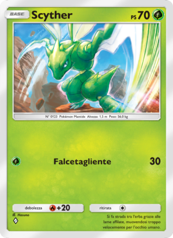 Scyther 025/286 — Genetic Apex (Italian Pokémon TCG card)