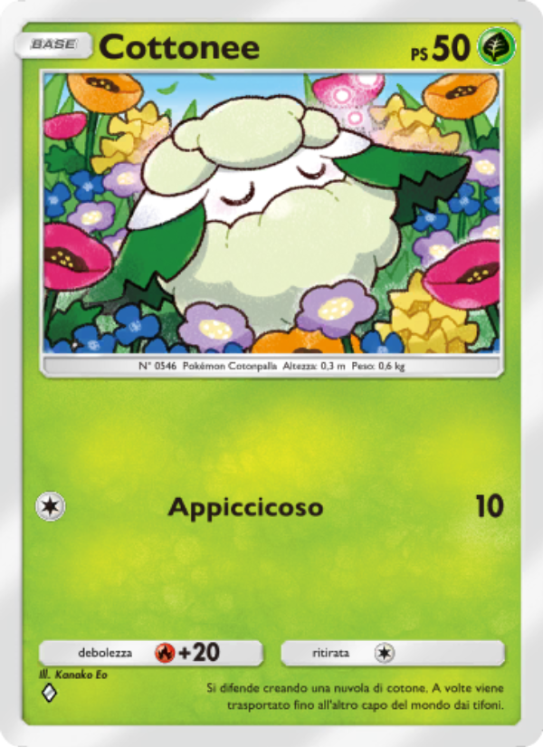 Cottonee 027/286 — Genetic Apex (Italian Pokémon TCG card)