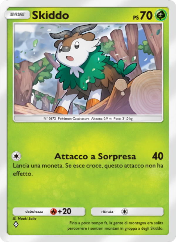 Skiddo 031/286 — Genetic Apex (Italian Pokémon TCG card)