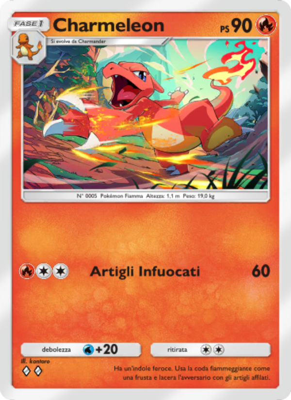 Charmeleon 034/286 — Genetic Apex (Italian Pokémon TCG card)
