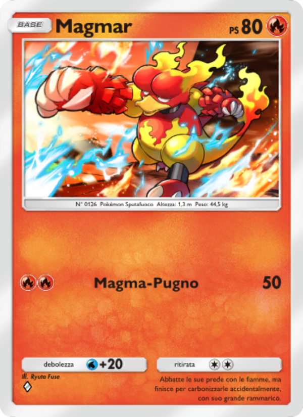 Magmar 044/286 — Genetic Apex (Italian Pokémon TCG card)