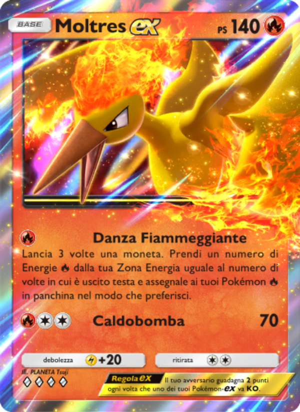 Moltres-ex 047/286 — Genetic Apex (Italian Pokémon TCG card)