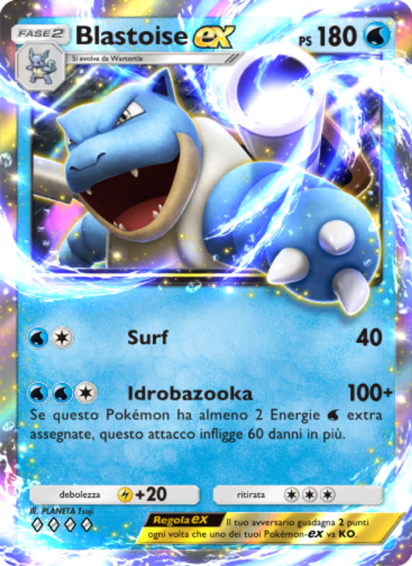 Blastoise-ex 056/286 — Genetic Apex (Italian Pokémon TCG card)