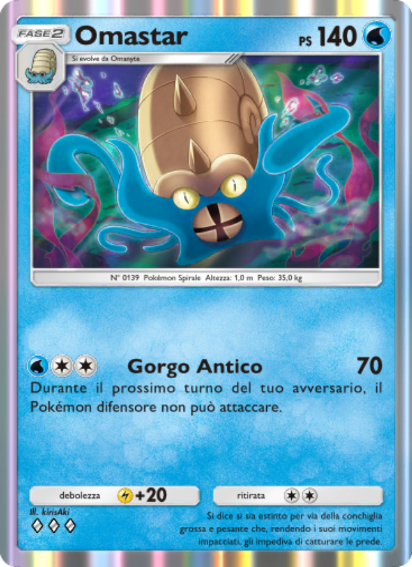 Omastar 082/286 — Genetic Apex (Italian Pokémon TCG card)