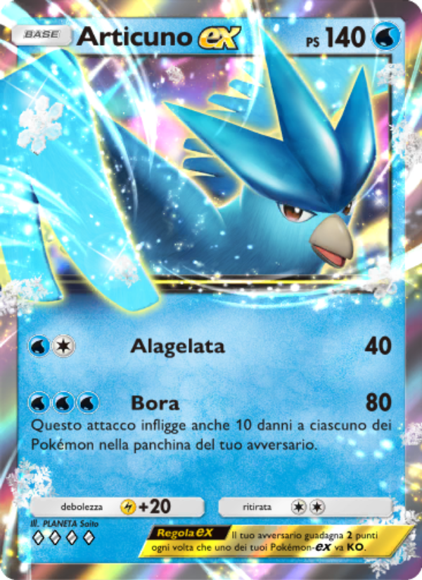Articuno-ex 084/286 — Genetic Apex (Italian Pokémon TCG card)