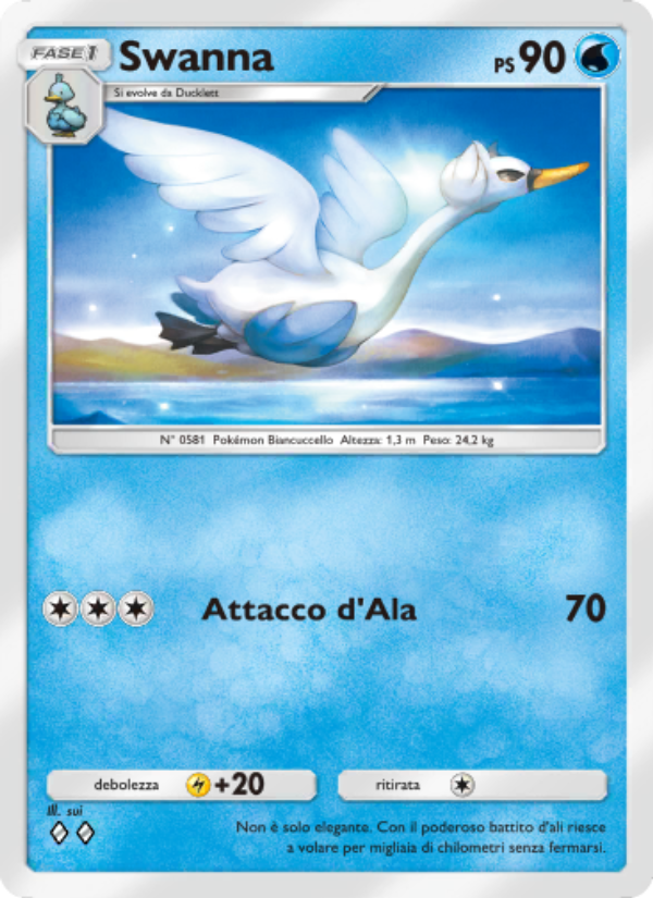 Swanna 086/286 — Genetic Apex (Italian Pokémon TCG card)