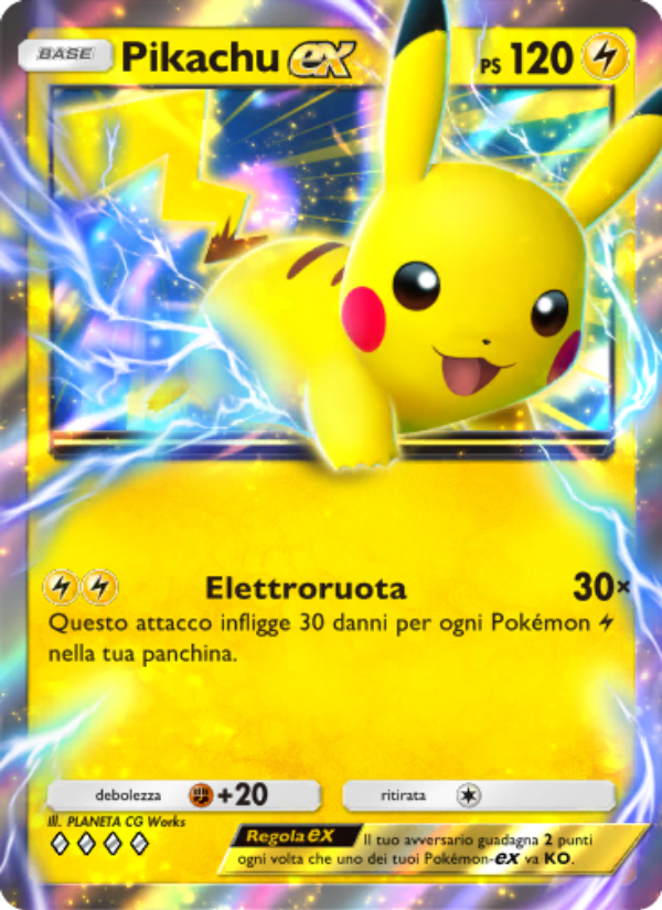 Pikachu-ex 096/286 — Genetic Apex (Italian Pokémon TCG card)