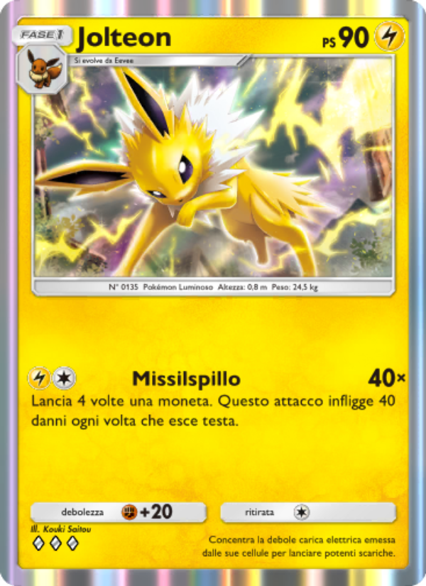 Jolteon 102/286 — Genetic Apex (Italian Pokémon TCG card)