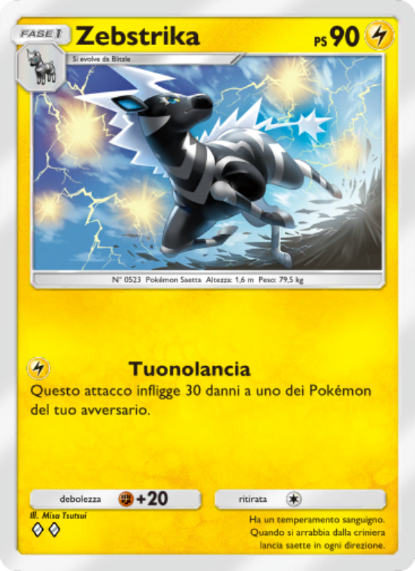 Zebstrika 106/286 — Genetic Apex (Italian Pokémon TCG card)