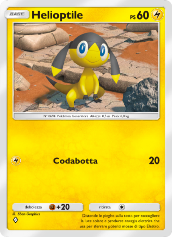 Helioptile 110/286 — Genetic Apex (Italian Pokémon TCG card)