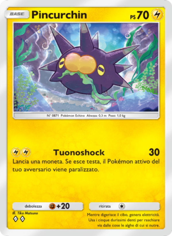 Pincurchin 112/286 — Genetic Apex (Italian Pokémon TCG card)