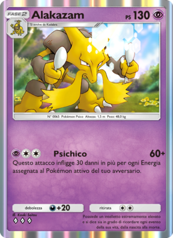 Alakazam 117/286 — Genetic Apex (Italian Pokémon TCG card)