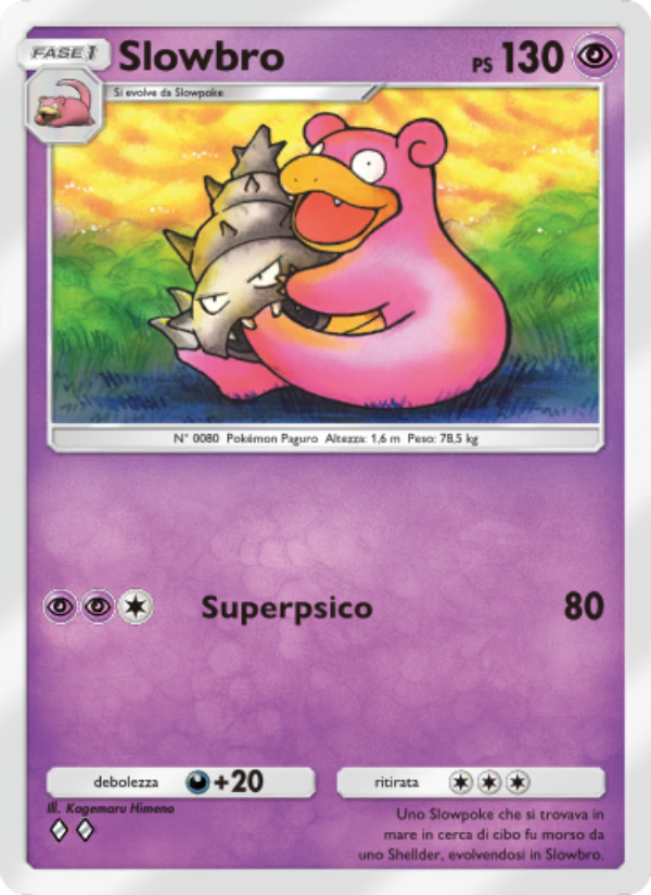 Slowbro 119/286 — Genetic Apex (Italian Pokémon TCG card)