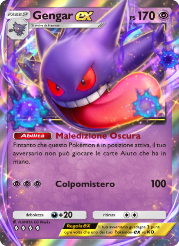 Gengar-ex 123/286 — Genetic Apex (Italian Pokémon TCG card)
