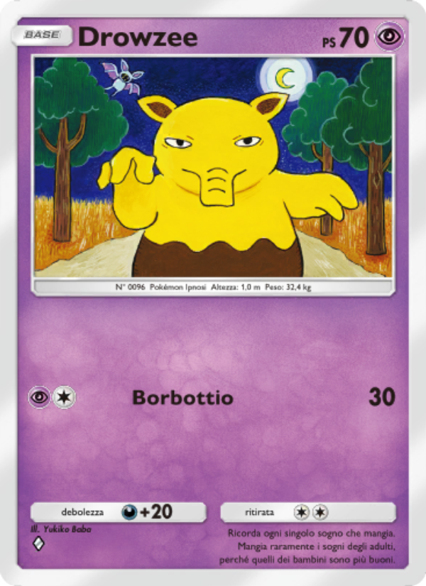 Drowzee 124/286 — Genetic Apex (Italian Pokémon TCG card)