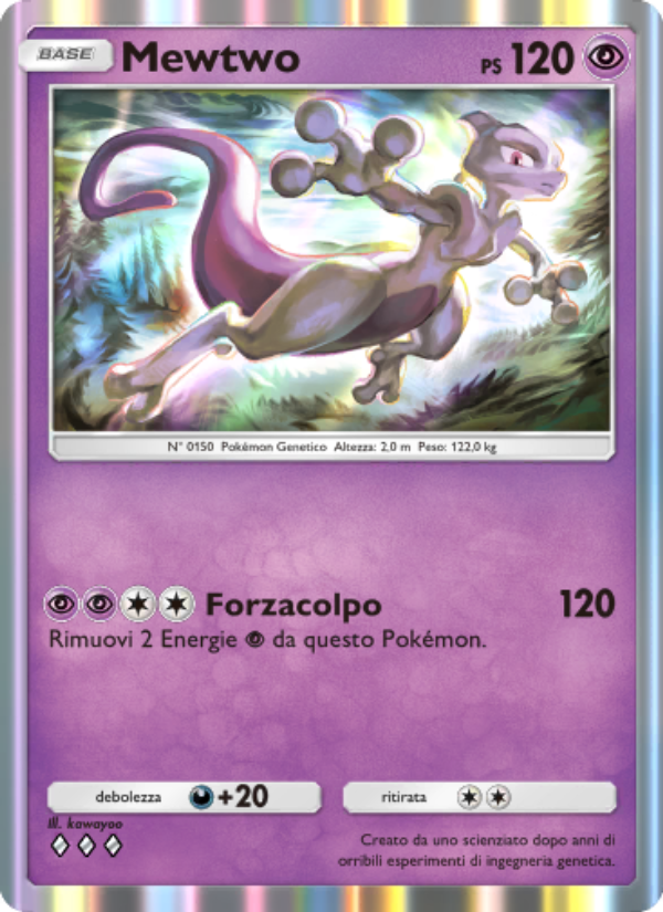 Mewtwo 128/286 — Genetic Apex (Italian Pokémon TCG card)