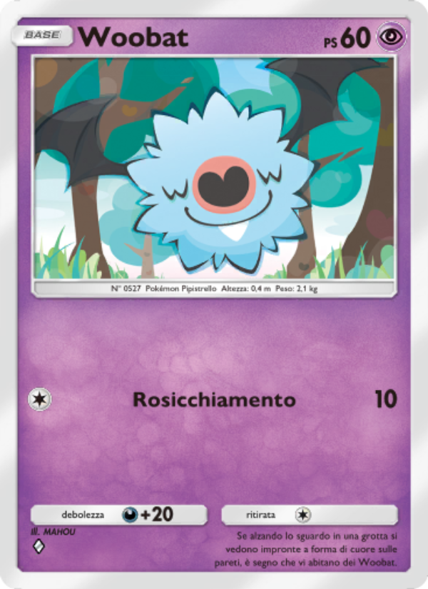 Woobat 133/286 — Genetic Apex (Italian Pokémon TCG card)