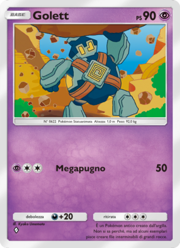 Golett 135/286 — Genetic Apex (Italian Pokémon TCG card)