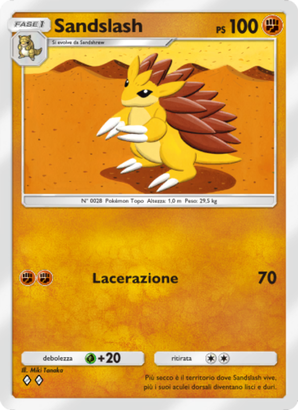 Sandslash 138/286 — Genetic Apex (Italian Pokémon TCG card)