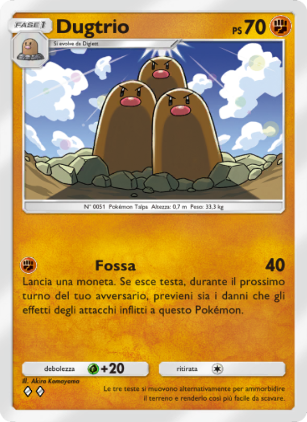 Dugtrio 140/286 — Genetic Apex (Italian Pokémon TCG card)