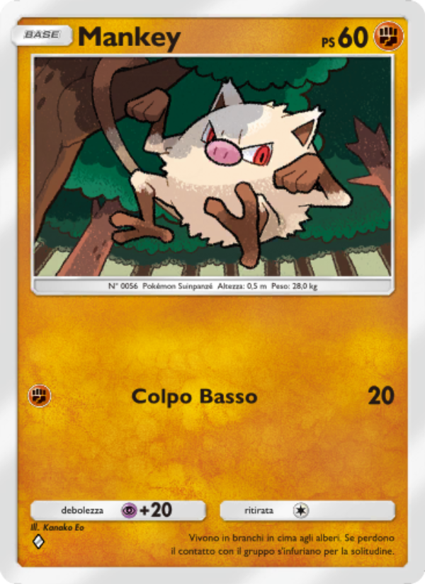 Mankey 141/286 — Genetic Apex (Italian Pokémon TCG card)