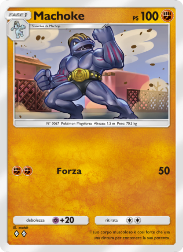 Machoke 144/286 — Genetic Apex (Italian Pokémon TCG card)