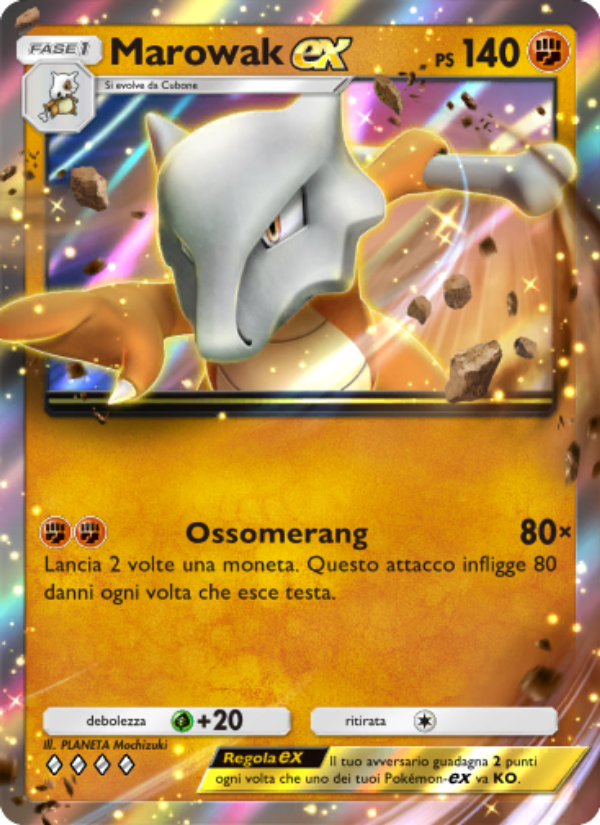 Marowak-ex 153/286 — Genetic Apex (Italian Pokémon TCG card)