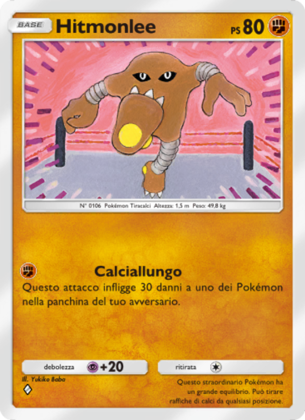Hitmonlee 154/286 — Genetic Apex (Italian Pokémon TCG card)