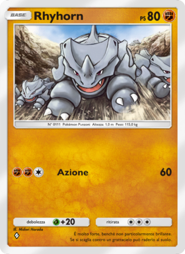 Rhyhorn 156/286 — Genetic Apex (Italian Pokémon TCG card)