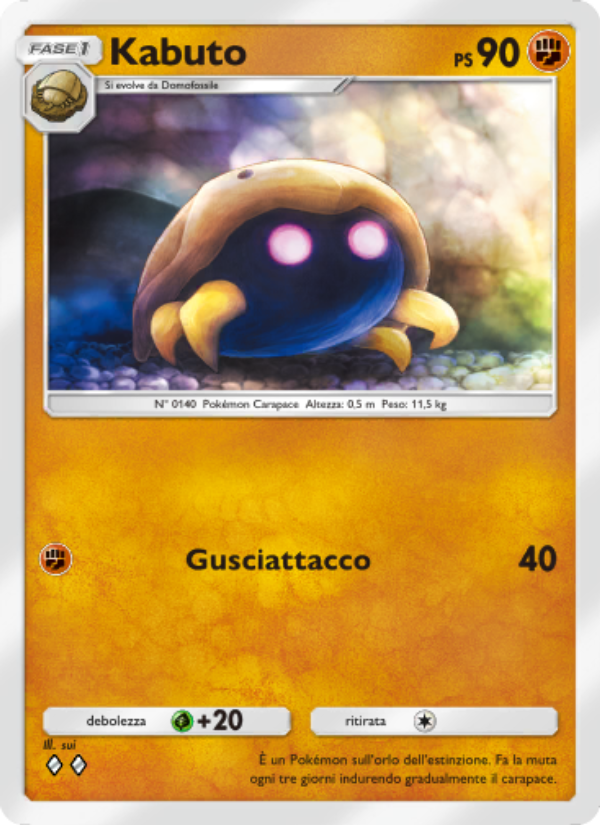 Kabuto 158/286 — Genetic Apex (Italian Pokémon TCG card)