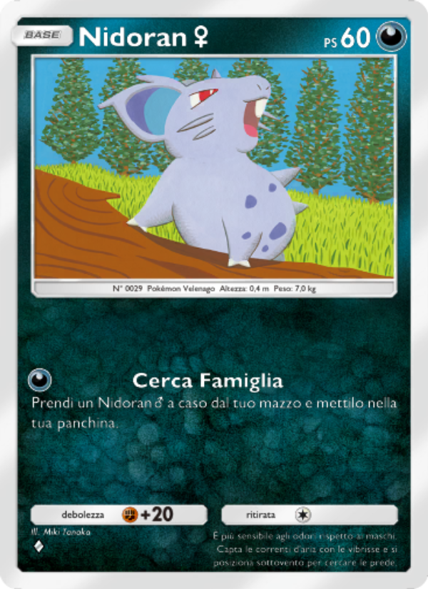 Nidoran ♀ 166/286 — Genetic Apex (Italian Pokémon TCG card)