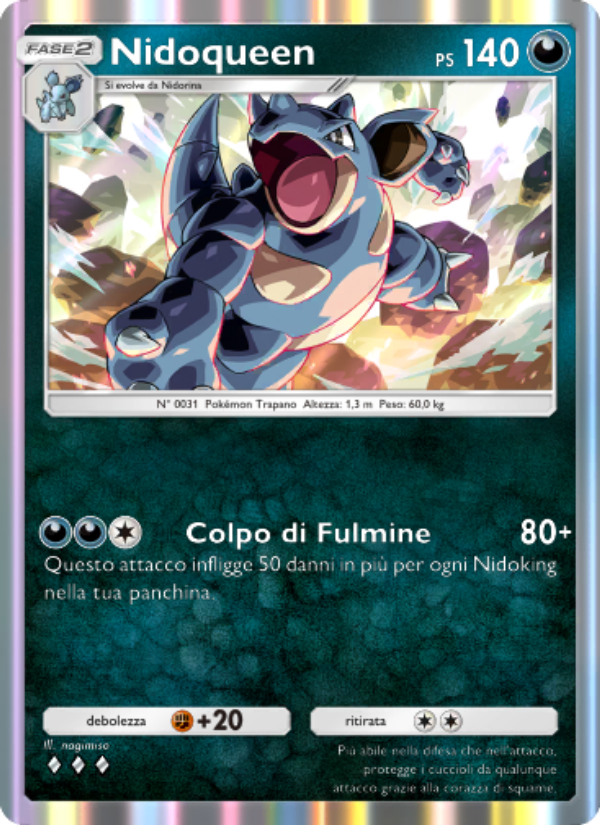 Nidoqueen 168/286 — Genetic Apex (Italian Pokémon TCG card)