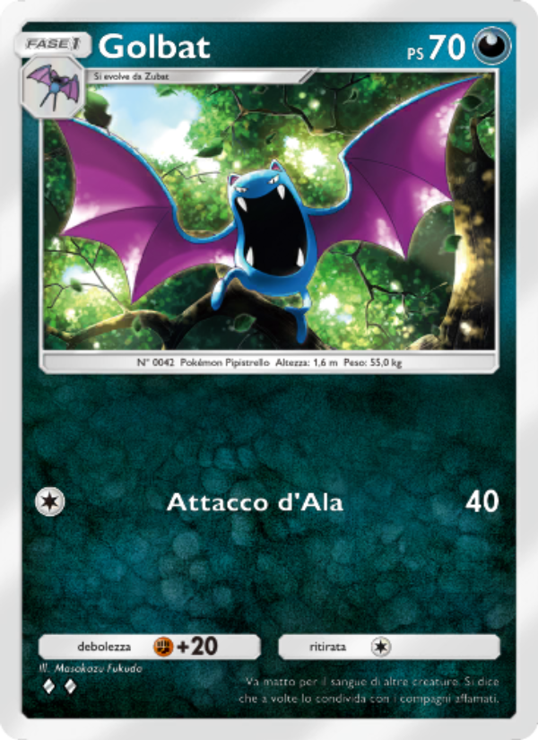 Golbat 173/286 — Genetic Apex (Italian Pokémon TCG card)