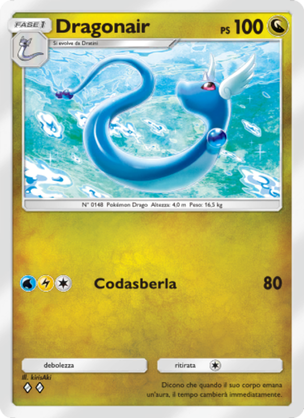 Dragonair 184/286 — Genetic Apex (Italian Pokémon TCG card)