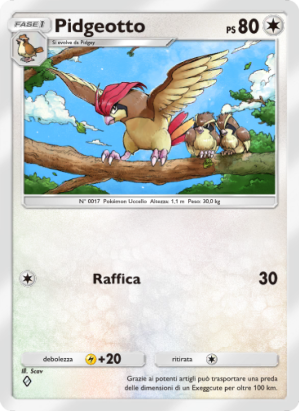 Pidgeotto 187/286 — Genetic Apex (Italian Pokémon TCG card)
