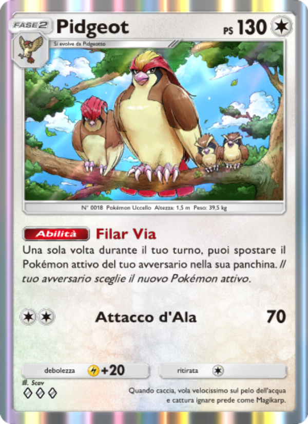 Pidgeot 188/286 — Genetic Apex (Italian Pokémon TCG card)