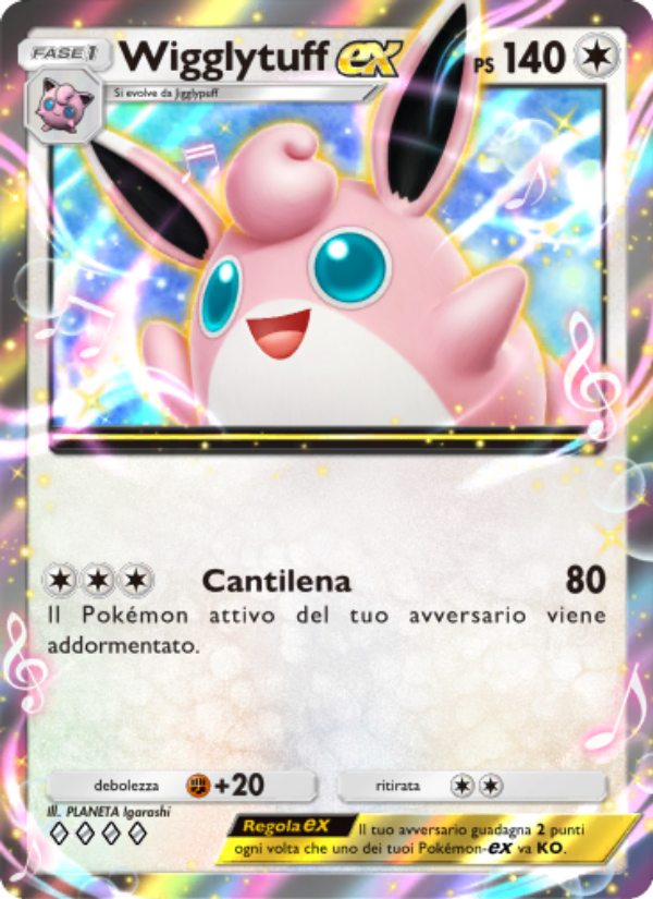 Wigglytuff-ex 195/286 — Genetic Apex (Italian Pokémon TCG card)