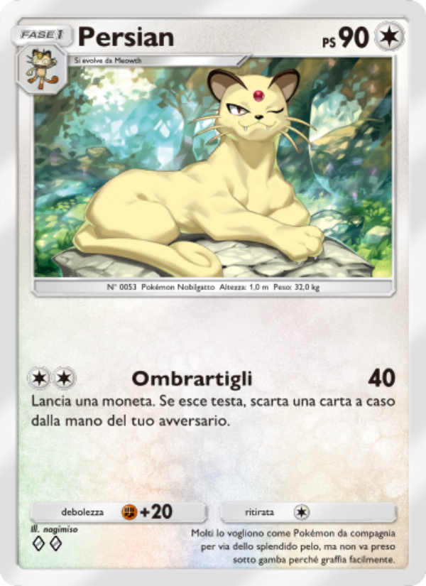 Persian 197/286 — Genetic Apex (Italian Pokémon TCG card)