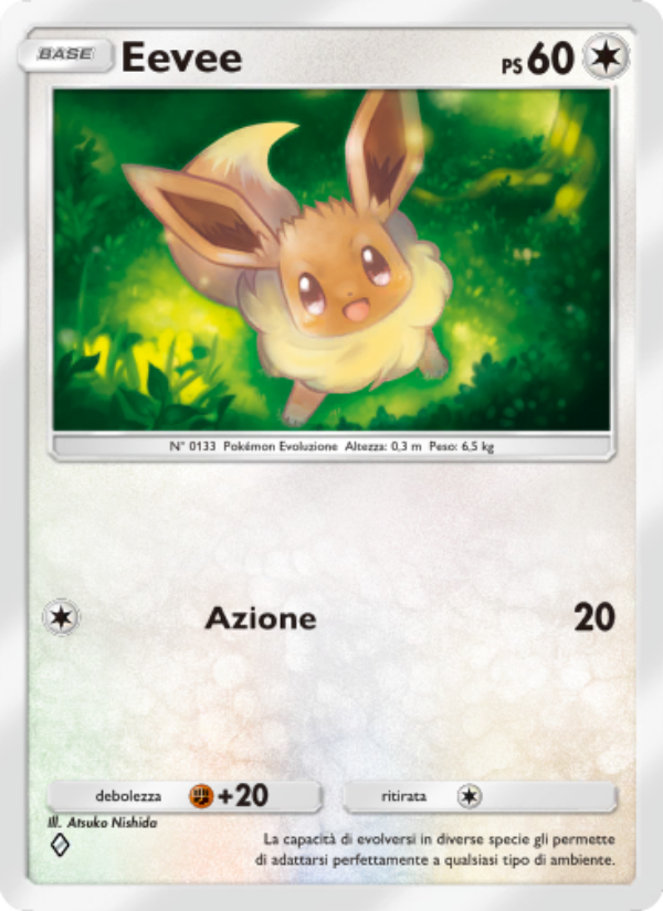 Eevee 206/286 — Genetic Apex (Italian Pokémon TCG card)