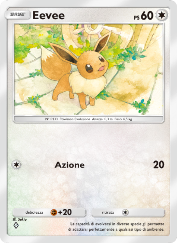 Eevee 208/286 — Genetic Apex (Italian Pokémon TCG card)