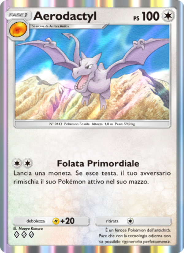 Aerodactyl 210/286 — Genetic Apex (Italian Pokémon TCG card)
